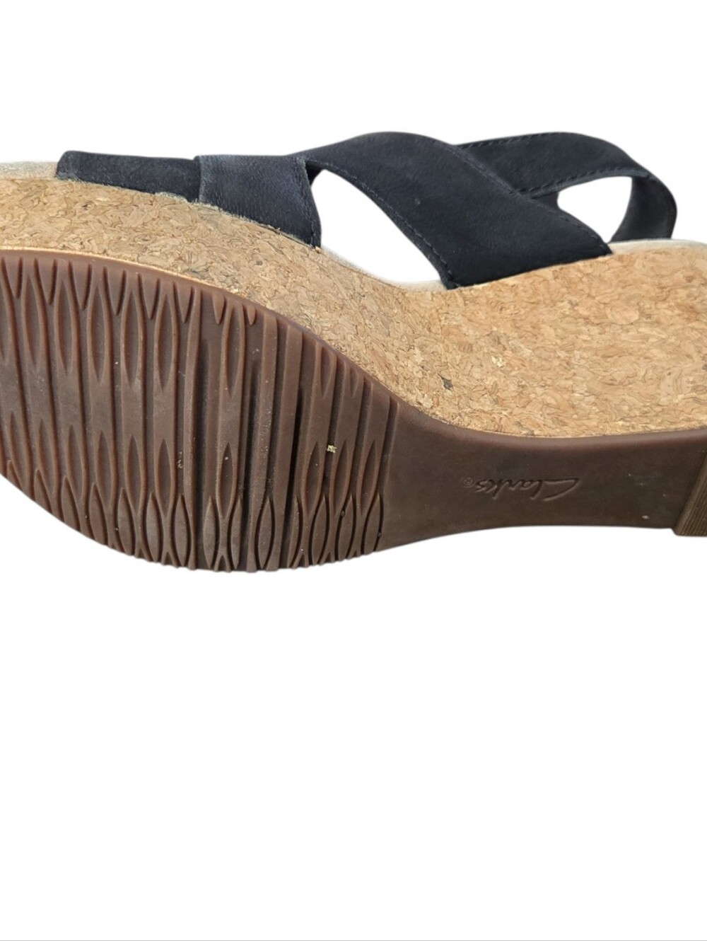 Clarks Black Leather Slingback Sandals - Picture 5 of 8